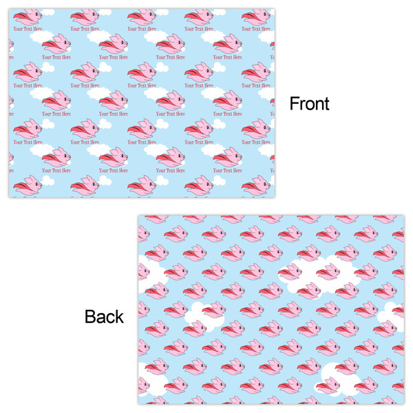 Flying Pigs Wrapping Paper Sheet - Double Sided - Front & Back