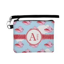 Flying Pigs Wristlet ID Case w/ Name and Initial