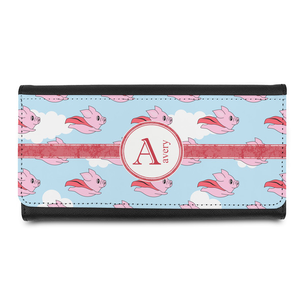 Custom Flying Pigs Leatherette Ladies Wallet (Personalized)
