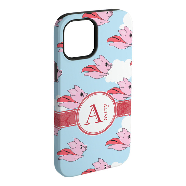 Custom Flying Pigs iPhone Case - Rubber Lined (Personalized)