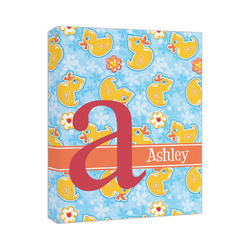 Rubber Duckies & Flowers Canvas Print - 11x14 (Personalized)