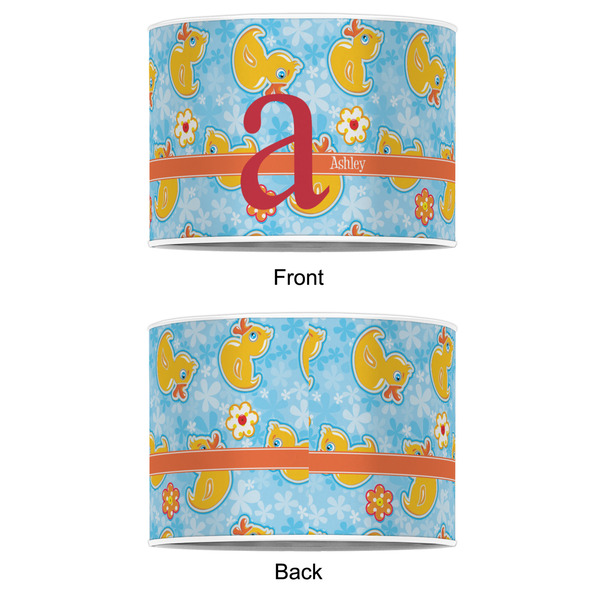 Rubber Duckies & Flowers 12" Drum Lampshade - APPROVAL (Poly Film)