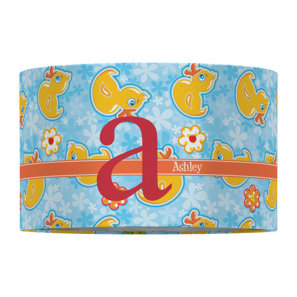 Rubber Duckies & Flowers 12" Drum Lampshade - FRONT (Fabric)