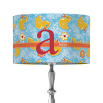 Rubber Duckies & Flowers 12" Drum Lamp Shade - Fabric (Personalized)