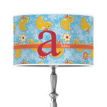 Rubber Duckies & Flowers 12" Drum Lamp Shade - Poly-film (Personalized)