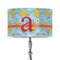 Rubber Duckies & Flowers 12" Drum Lampshade - ON STAND (Poly Film)