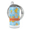 Rubber Duckies & Flowers 12 oz Stainless Steel Sippy Cups - FULL (back angle)