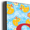 Rubber Duckies & Flowers 12x12 Wood Print - Closeup
