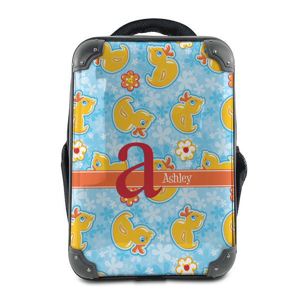 Custom Rubber Duckies & Flowers 15" Hard Shell Backpack (Personalized)