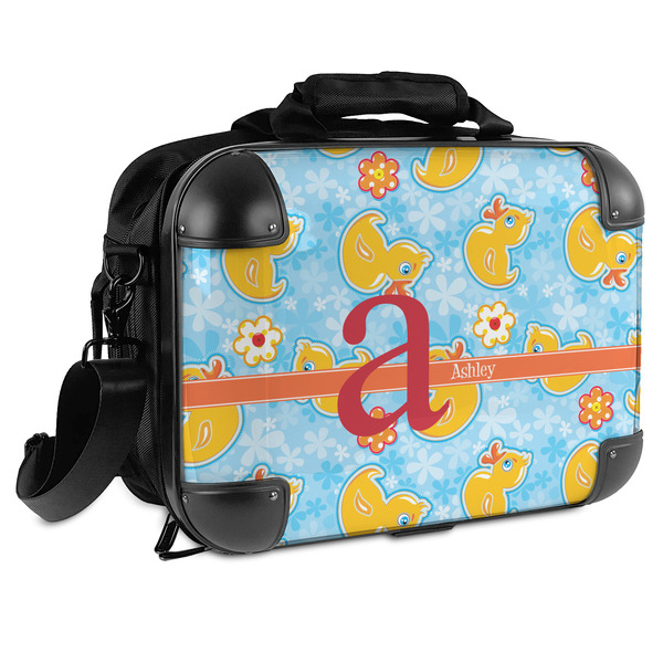 Custom Rubber Duckies & Flowers Hard Shell Briefcase (Personalized)