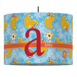 Rubber Duckies & Flowers Drum Pendant Lamp (Personalized)