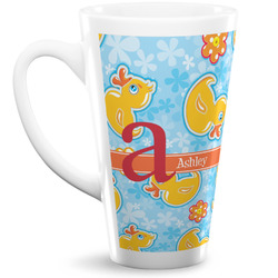 Rubber Duckies & Flowers Latte Mug (Personalized)
