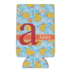 Rubber Duckies & Flowers Can Cooler (Personalized)