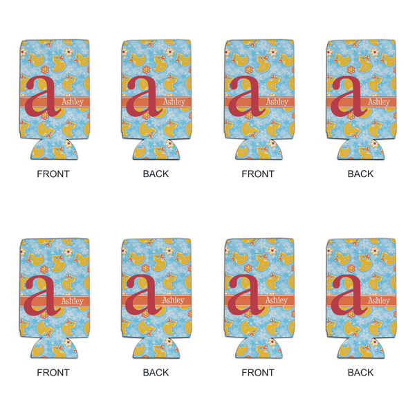 Rubber Duckies & Flowers 16oz Can Sleeve - Set of 4 - APPROVAL