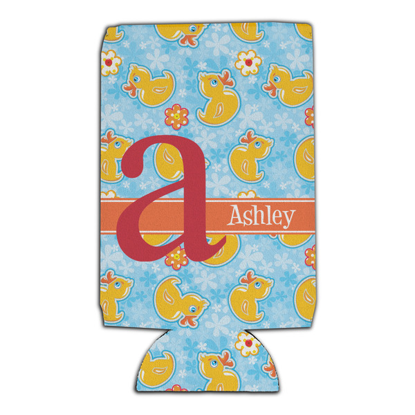 Rubber Duckies & Flowers 16oz Can Sleeve - Set of 4 - FRONT