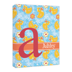 Rubber Duckies & Flowers Canvas Print - 16x20 (Personalized)
