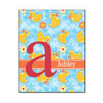 Rubber Duckies & Flowers Wood Print - 16x20 (Personalized)