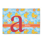 Rubber Duckies & Flowers 2' x 3' Indoor Area Rug (Personalized)
