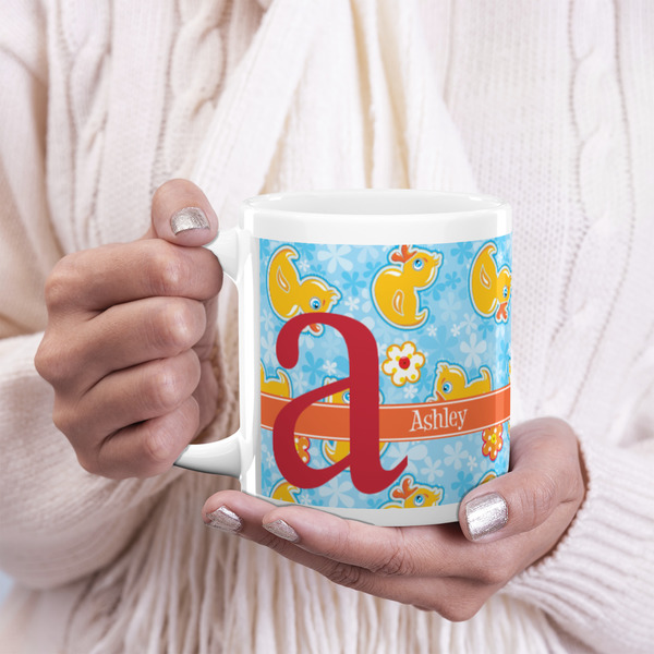 Rubber Duckies & Flowers 20oz Coffee Mug - LIFESTYLE