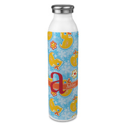 Rubber Duckies & Flowers 20oz Stainless Steel Water Bottle - Full Print (Personalized)