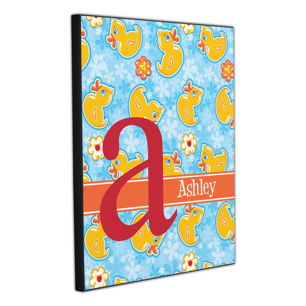 Rubber Duckies & Flowers 20x24 Wood Print - Angle View