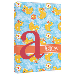 Rubber Duckies & Flowers Canvas Print - 20x30 (Personalized)