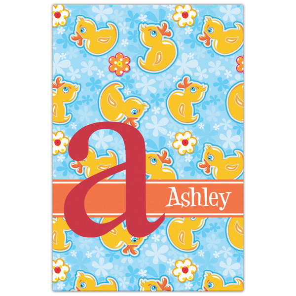 Rubber Duckies & Flowers 20x30 - Canvas Print - Front View