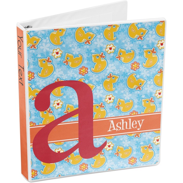 Rubber Duckies & Flowers 3-Ring Binder 3/4 - Main