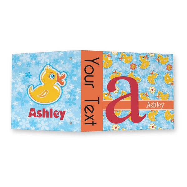 Rubber Duckies & Flowers 3 Ring Binders - Full Wrap - 2" - OPEN OUTSIDE
