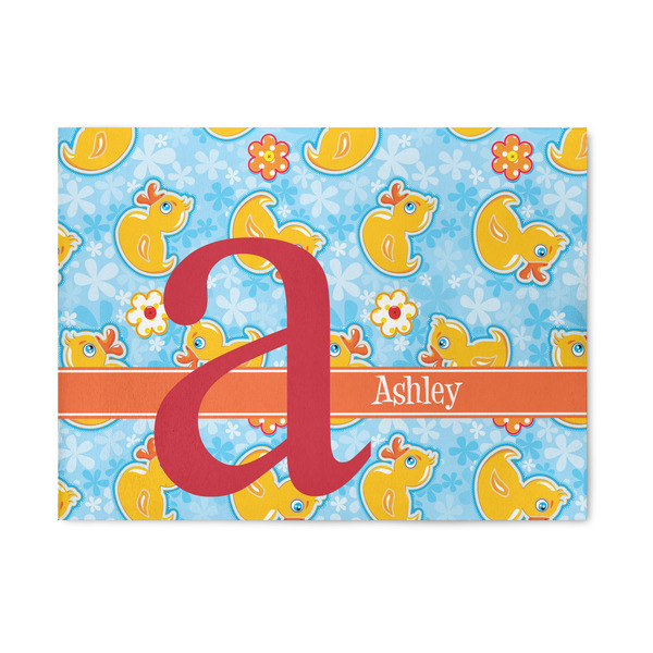 Custom Rubber Duckies & Flowers Area Rug (Personalized)