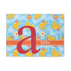 Rubber Duckies & Flowers 5' x 7' Patio Rug (Personalized)