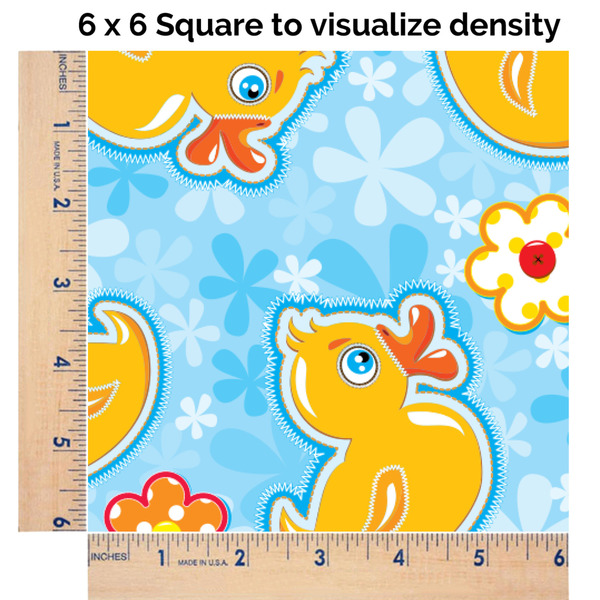 Rubber Duckies & Flowers 6x6 Swatch of Fabric