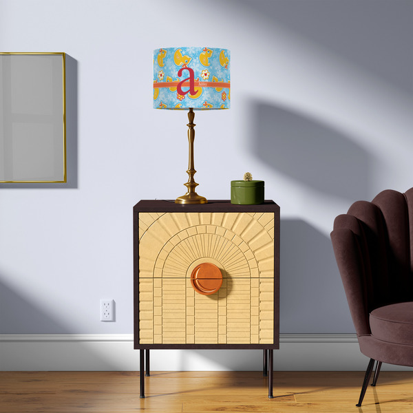 Rubber Duckies & Flowers 8" Drum Lampshade - LIFESTYLE