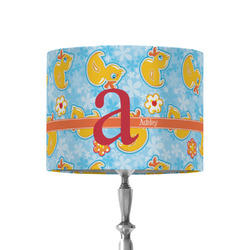 Rubber Duckies & Flowers 8" Drum Lamp Shade - Fabric (Personalized)