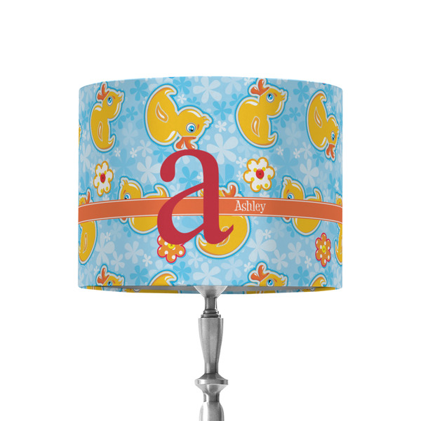 Custom Rubber Duckies & Flowers 8" Drum Lamp Shade - Fabric (Personalized)