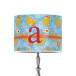 Rubber Duckies & Flowers 8" Drum Lamp Shade - Poly-film (Personalized)