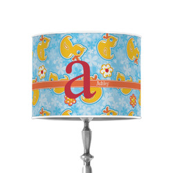Rubber Duckies & Flowers 8" Drum Lamp Shade - Poly-film (Personalized)