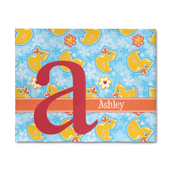 Custom Rubber Duckies & Flowers 8' x 10' Indoor Area Rug (Personalized)