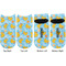 Rubber Duckies & Flowers Adult Ankle Socks - Double Pair - Front and Back - Apvl