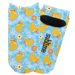 Rubber Duckies & Flowers Adult Ankle Socks (Personalized)