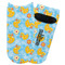 Rubber Duckies & Flowers Adult Ankle Socks - Single Pair - Front and Back