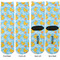 Rubber Duckies & Flowers Adult Crew Socks - Double Pair - Front and Back - Apvl
