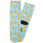 Rubber Duckies & Flowers Adult Crew Socks (Personalized)