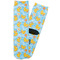 Rubber Duckies & Flowers Adult Crew Socks - Single Pair - Front and Back