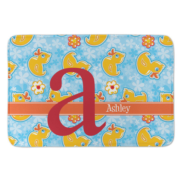 Custom Rubber Duckies & Flowers Anti-Fatigue Kitchen Mat (Personalized)