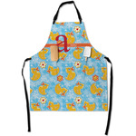 Rubber Duckies & Flowers Apron With Pockets w/ Name and Initial