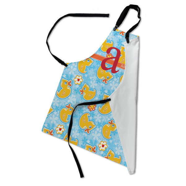 Rubber Duckies & Flowers Apron - Folded