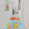 Rubber Duckies & Flowers Area Rug Sizes - In Context (vertical)