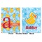 Rubber Duckies & Flowers Baby Blanket (Double Sided - Printed Front and Back)