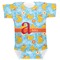 Rubber Duckies & Flowers Baby Bodysuit 6-12 (Personalized)
